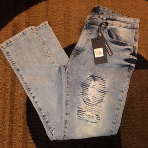 Men’s / Teens distressed stretch jeans size 32 - skinny fit - NEW👖BUY NOW